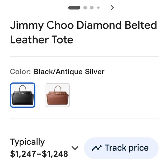 Jimmy Choo Diamond Cinch Top Handle Black Handbag - Picture 16 of 16